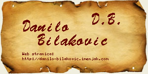 Danilo Bilaković vizit kartica